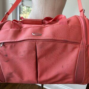 RARE TUMI T3 Factor Pink/Coral Carry On Duffel Bag Limited Edition Color 20"